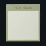 Trend Farbroter, klassischer Editor Notizblock<br><div class="desc">Notepad mit personalisierbarem Namen in grüner Farbe. — Dieses moderne und stilvolle Notepad fügt Ihren organisatorischen Grundlagen eine elegante und minimalistische Touch hinzu. Das einfache und saubere Design in solider Farbe bietet eine zeitlose Anziehungskraft. Entdecken Sie unsere trendigen Farben für weitere Produkte im selben Schatten oder entdecken Sie andere stilvolle...</div>