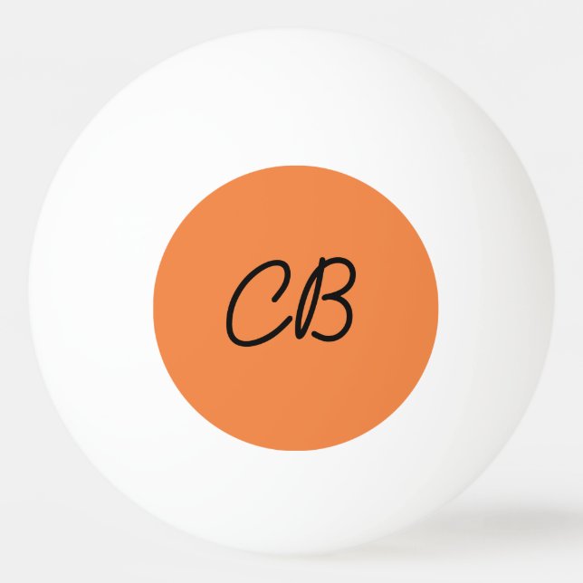 Trend Fresh Mandarine Monogram Pong Ball Tischtennisball (Vorderseite)