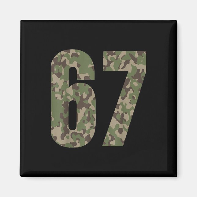 Trend Gen Alpha Six Seven 6 7 Meme Cam Multi Ca Magnet (Vorne)