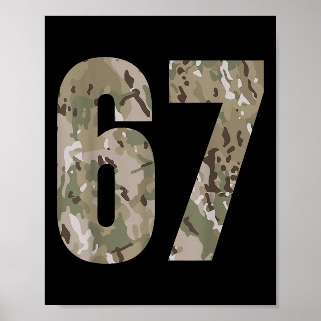 Trend Gen Alpha Six Seven 6 7 Meme Cam Multi Ca Poster (Vorne)