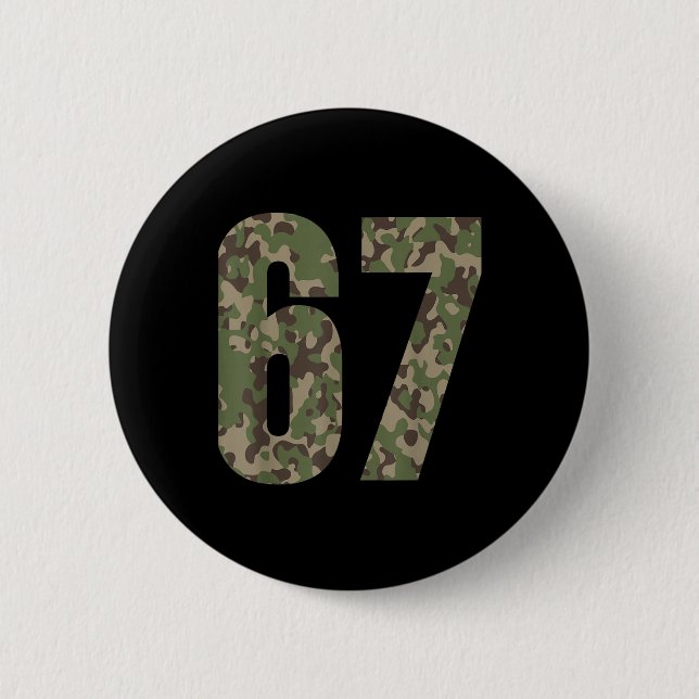 Trend Gen Alpha Six Seven 6 7 Meme Cam Multi Tarn Button (Vorderseite)
