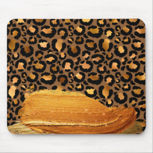 Trend Gold Schlaganfälle auf die Tigerhaut Mousepad