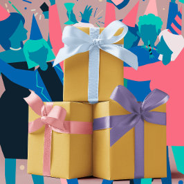 Trend - goldgelbe Farbe - Solid Geschenkpapier Set