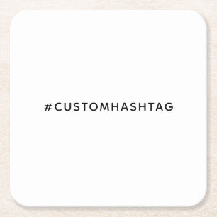 Trend-Hashtag im modernen Stil der sozialen Medien Rechteckiger Pappuntersetzer