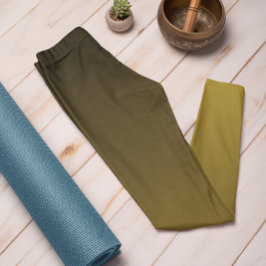 Trend Herbst Farbe Sonniges Olive Ombre Leggings