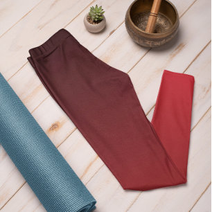 Trend im Herbst Farbe lebendig rot Ombre Leggings