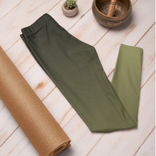 Trend im Herbst Farbe Olive Green Ombre Leggings
