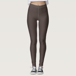 Trend im Herbst Farbkaffee Brown Solid Leggings