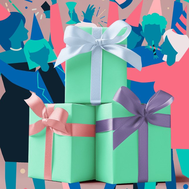 Trend - Mini-Grüne Farbe - Solid Geschenkpapier Set (Von Creator hochgeladen)