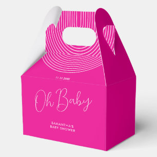 Trend Pink Baby Shower Einladungstext Geschenkschachtel
