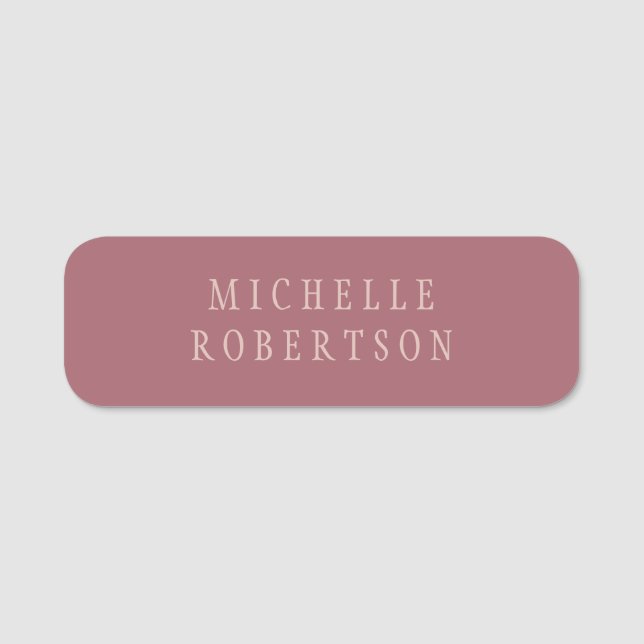 Trend Rose Staub Gold Einzigartig klassisch Namensschild (Vorderseite)