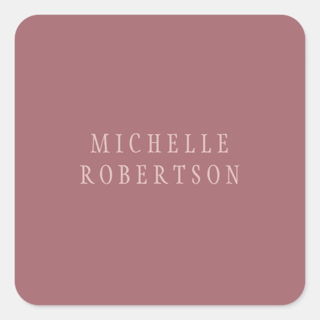 Trend Rose Staub Gold Einzigartig klassisch Quadratischer Aufkleber (Vorderseite)