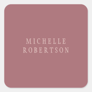 Trend Rose Staub Gold Einzigartig klassisch Quadratischer Aufkleber