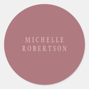 Trend Rose Staub Gold Einzigartig klassisch Runder Aufkleber