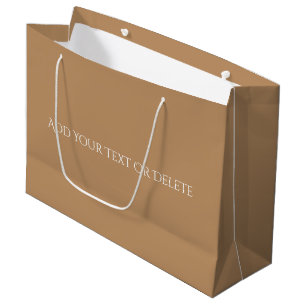 Trend - warme Beige Farbe - Solid Große Geschenktüte