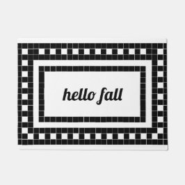 TrendAuch schwarz und weiß gestylte Fliesen Fußmatte