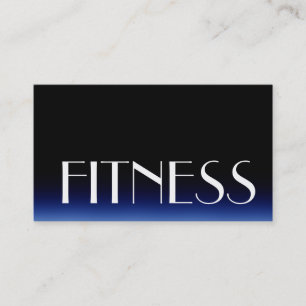 TrendBlack Blue Fitness Sport Business Card Visitenkarte