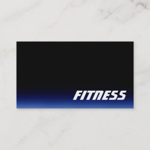 TrendBlack Blue Fitness Sport Business Card Visitenkarte