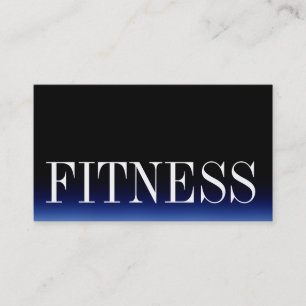 TrendBlack Blue Fitness Sport Business Card Visitenkarte