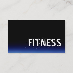 TrendBlack Blue Fitness Sport Business Card Visitenkarte