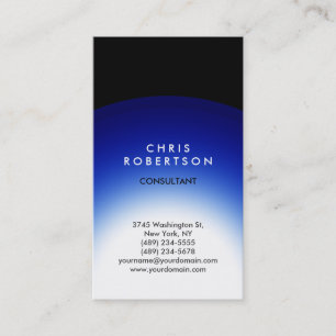 TrendBlack Blue White Light Business Card Visitenkarte