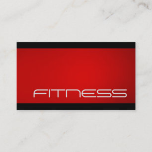 TrendBlack Red Fitness Sport Business Card Visitenkarte