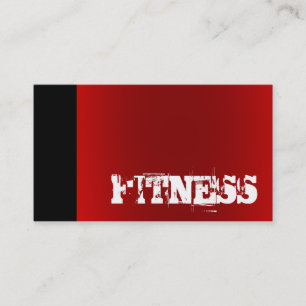 TrendBlack Red Fitness Sport Business Card Visitenkarte