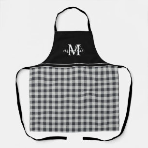 TrendBlack & White Buffalo Kariert Mit Monogramm Schürze