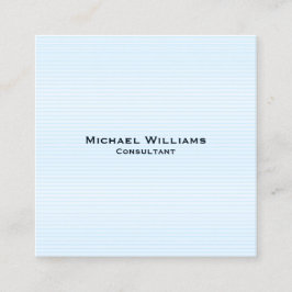 Trendblue Lines Moderne Minimalistische Berufliche Quadratische Visitenkarte