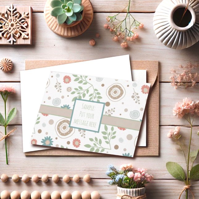 TrendCustom Modern Inspirivity Floral Notecard Karte (Von Creator hochgeladen)