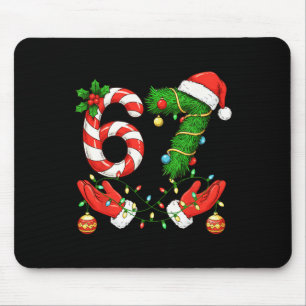Trendender Six Seven Meme Weihnachten 67 Santa Lus Mousepad