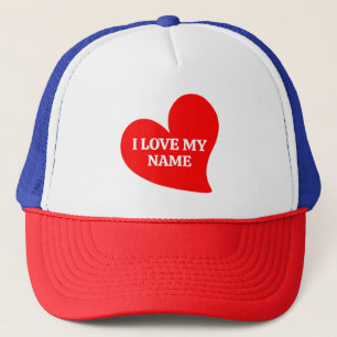 TRENDES ROTES HERZ ICH LIEBE MEINEN ROMANTISCHEN V TRUCKERKAPPE