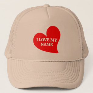 TRENDES ROTES HERZ ICH LIEBE MEINEN ROMANTISCHEN V TRUCKERKAPPE