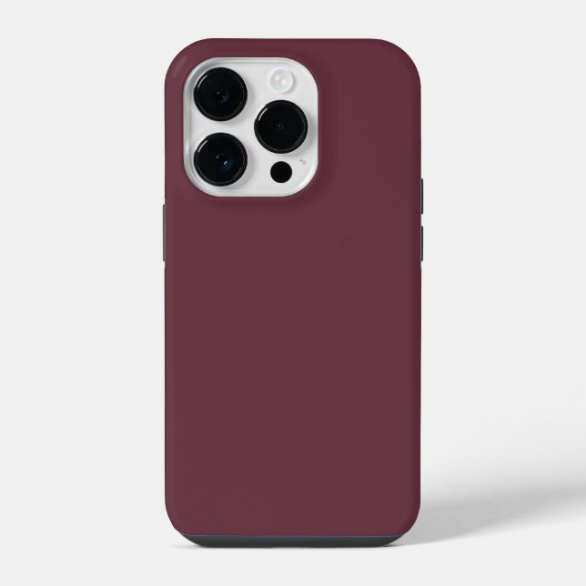 Trendfarbe - Dunkler Rotwein iPhone Hülle (Rückseite)