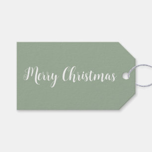 Trendfarbe Soft Sage Minimalistisch Geschenkanhänger