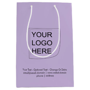 Trendfarbe - Soft Violet Medium Logo-Geschenktasch Mittlere Geschenktüte