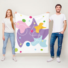 Trendfarbene abstrakte Muster in lila und blauen F Fleecedecke