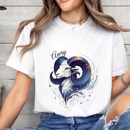 Trendfarbene Aries Zodiac Custom T-Shirt