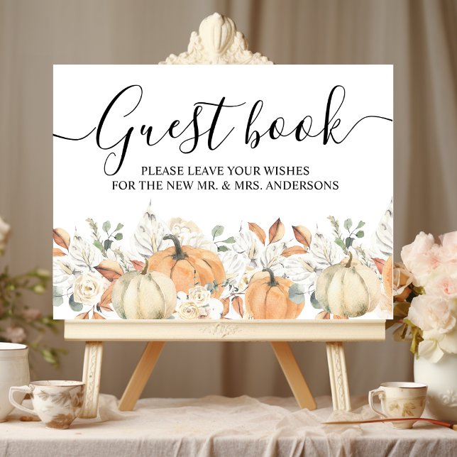 Trendfarbene Blume & Pumpkins Herbst Poster (Von Creator hochgeladen)