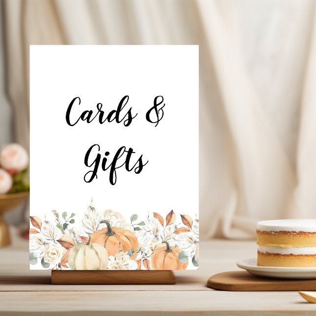 Trendfarbene Blume & Pumpkins Herbst Poster (Von Creator hochgeladen)