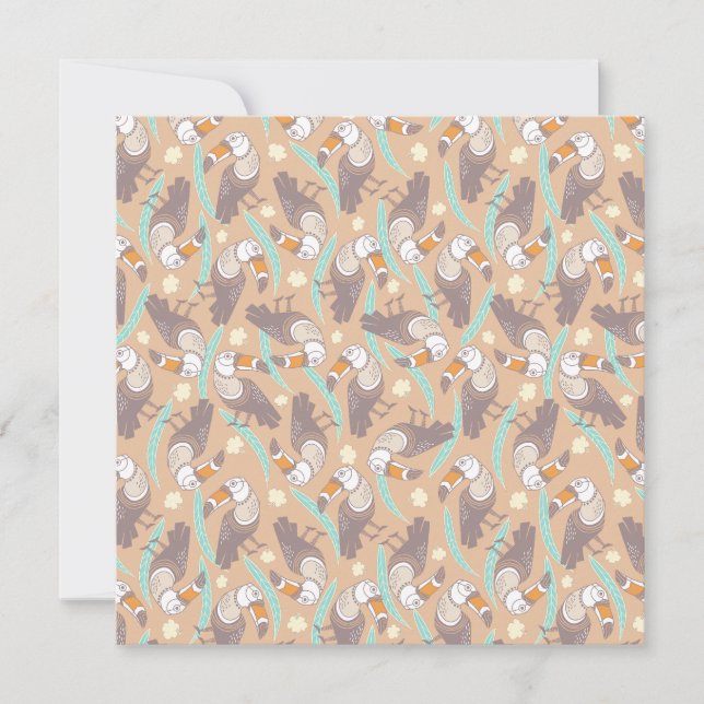 Trendfarbene exotische Toucans (Vorderseite)