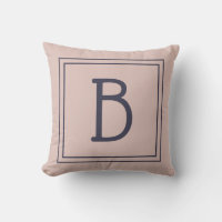 Trendfarbene Gerahmte Monogram, weich rosa und dun