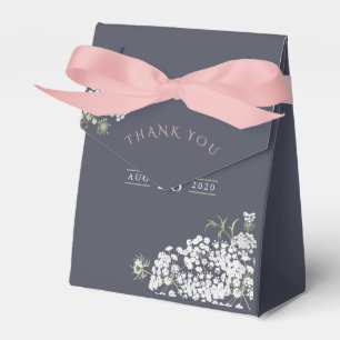 Trendfarbene Gipskraut Babydusche Geschenkschachtel