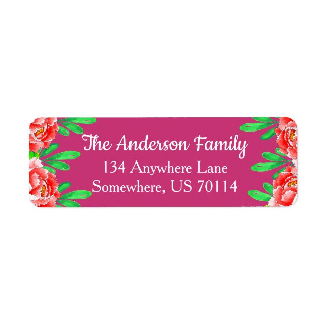 Trendfarbene, Hübsche Wasserfarben, rosa Peonies u (Vorne)