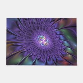Trendfarbene Moderne Abstrakte Fraktal Blume Fußmatte