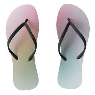 Trendfarbene Regenbogenfarben Rosa Rosa Orange Gel Flip Flops