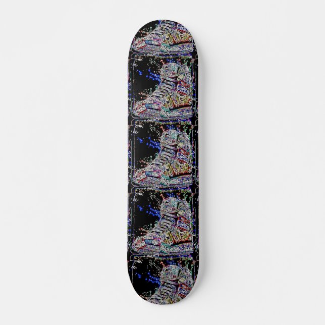 Trendfarbene Wasserfarbengraffiti Sneakers Skateboard (Vorne)