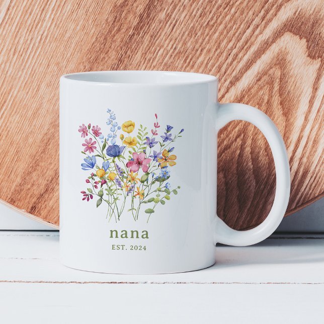 Trendfarbene Wildblumen | Nana Kaffeetasse (Von Creator hochgeladen)