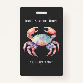 Trendfarbener Krabbenbetrieb/Restaurant Custom Ausweis