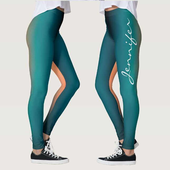 Trendfarbener, Personalisierter, bis orange glänze Leggings (Von Creator hochgeladen)